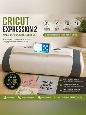 Cricut Expression 2 Cutting Machine with Touch Screen- used handful of times